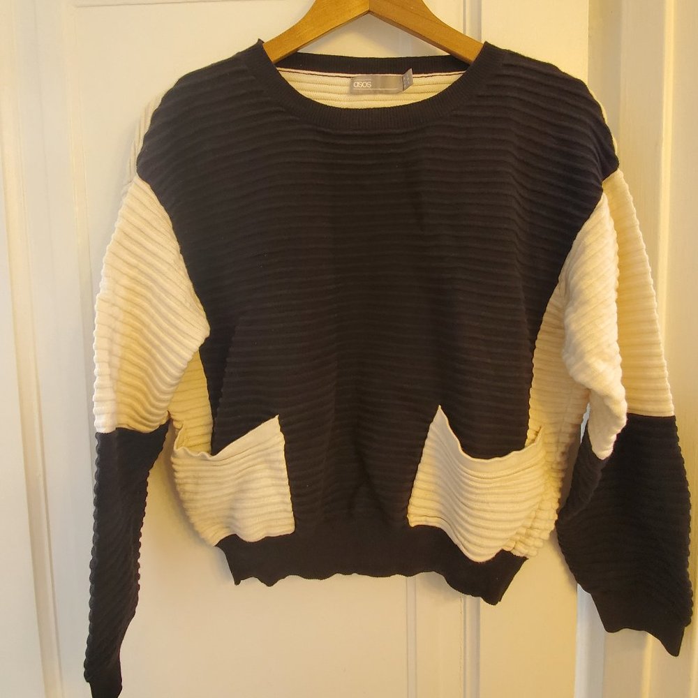Black and white sweater